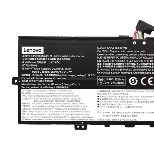 laptop accu voor LENOVO L21B4PD0 L21C4PD0 L21M4PD0 - Afbeelding 3