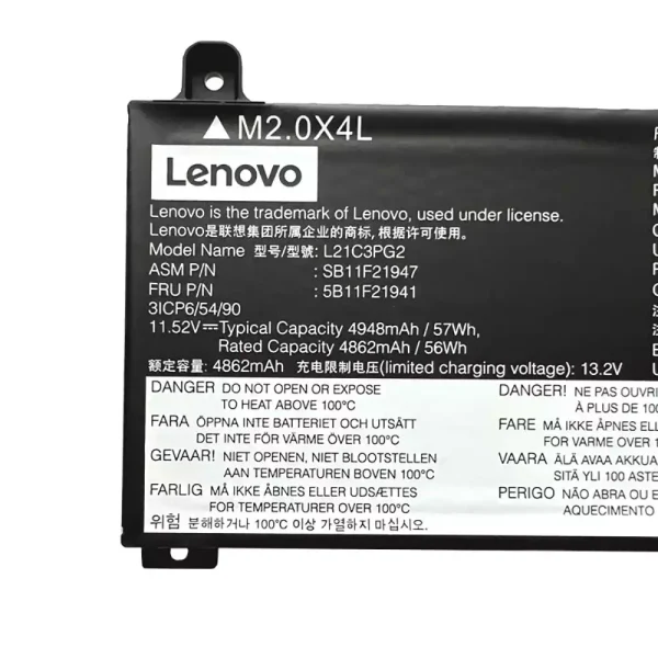 laptop accu voor Lenovo L21C3PG2 L21M3PG2 - Afbeelding 4
