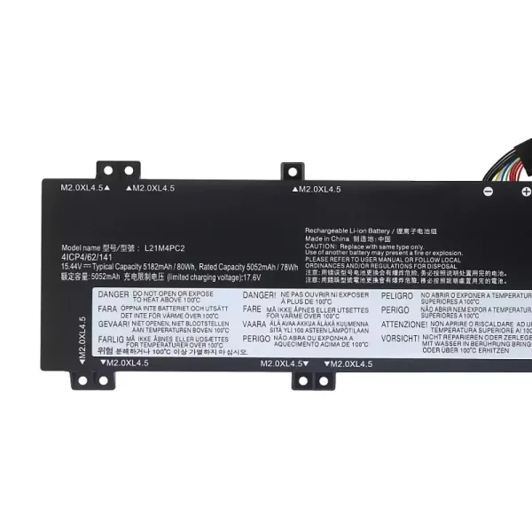 laptop accu voor Lenovo L21B4PC0 L21C4PC1 L21D4PC1 L21M4PC2 L21M4PC3 - Afbeelding 3