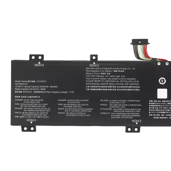 laptop accu voor LENOVO L21C4PC2 L21C4PC3 L21D4PC2 L21M4PC5 L21M4PC6 - Afbeelding 3
