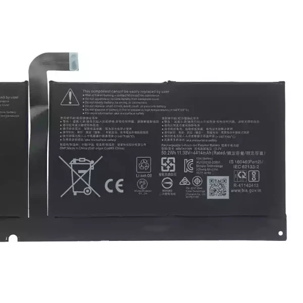 laptop accu voor 96BTA016H 96BTA015H DYNC01,Microsoft Surface Pro 8 1983 1982 - Afbeelding 3