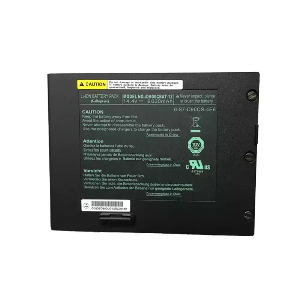 laptop accu voor CLEVO D900CBAT-12 6-87-D90CS-4E6