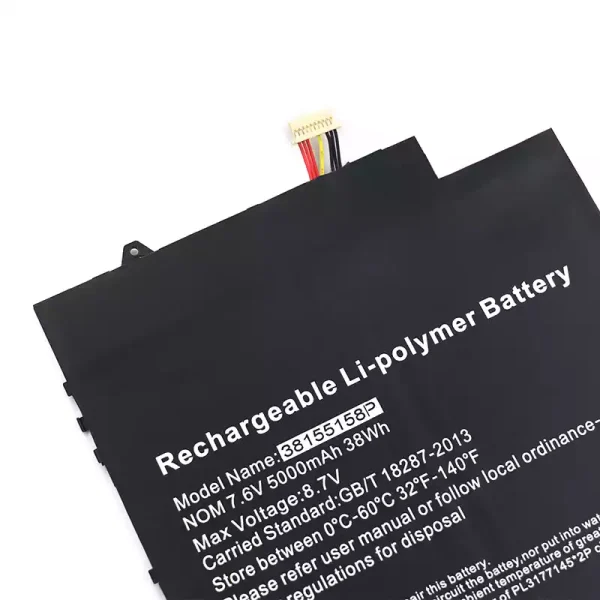 laptop accu voor 38155158P Jumper EZBook X4 Pro - Afbeelding 3