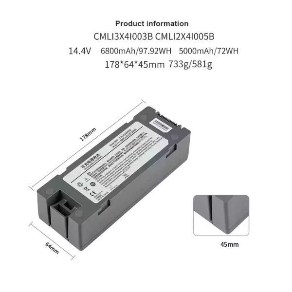 Vervangende Accu Compatibel met COMEN CMLI2X4I005B CMLI2X4I002B - Afbeelding 3