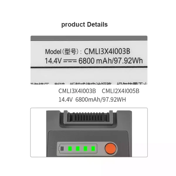 Vervangende Accu Compatibel met COMEN CMLI2X4I005B CMLI2X4I002B - Afbeelding 4