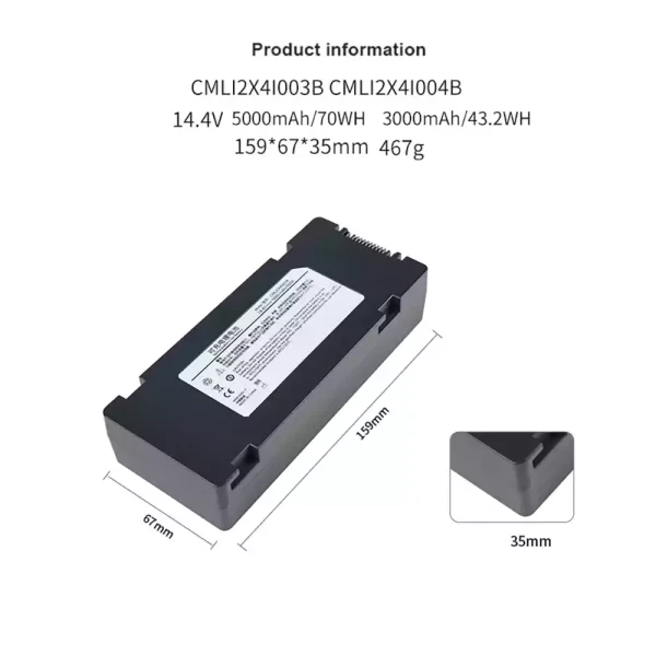 Vervangende Accu Compatibel met COMEN CMLI2X4I003B - Afbeelding 2