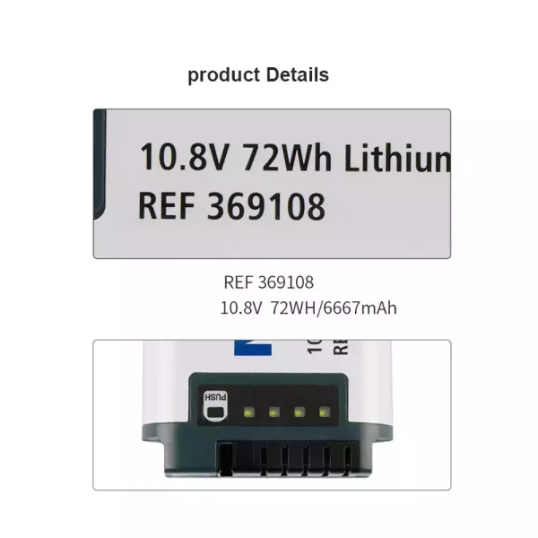 Vervangende Accu Compatibel met Hamilton C1,REF 369108 - Afbeelding 3