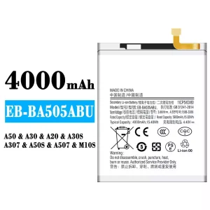 Accu EB-BA505ABU voor Samsung A50/A30/A20/M10S/M107/A30S/A307/A50S/A507
