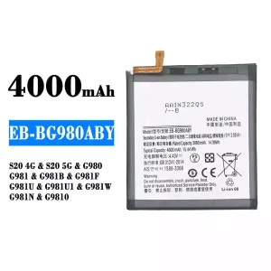 Accu EB-BG980ABY voor Samsung S20 4G/S20 5G