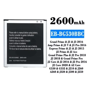 Accu EB-BG530BBC voor Samsung J3/J3 2016/J3 V/J3 Pro 2016/J5/J5 2015/J2 Ace/J2 Pro 2018/J2 2018/J2 Core/J2 2016/J2 Pro 2016/J2 Core 2020/A2 Core