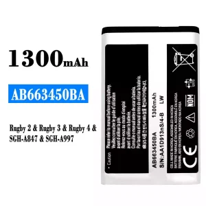 Accu AB663450BA voor Samsung Rugby 2/Rugby 3/Rugby 4