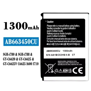 Accu AB663450CU voor Samsung SCH-i780/SCH-i788/FT-C6620/GT-C6625