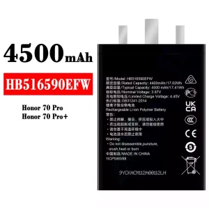 Accu HB516590EFW voor HUAWEI Honor 70 Pro / Honor 70 Pro+
