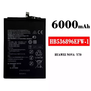 Accu HB536896EFW-1 voor HUAWEI NOVA Y70