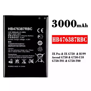 Accu HB476387RBC voor HUAWEI 3X Pro