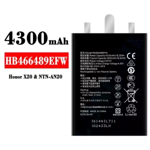 Accu HB466489EFW voor HUAWEI Honor X20