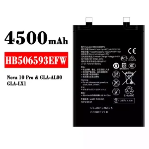 Accu HB506593EFW voor HUAWEI Nova 10 Pro