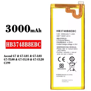 Accu HB3748B8EBC voor HUAWEI Ascend G7