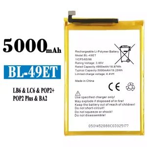 Accu BL-49ET voor Tecno LB6 / LC6 / POP2+ / POP2 Plus /BA2