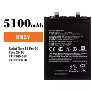 Accu BM5V voor Xiaomi Redmi Note 13 Pro 5G / Poco X6 5G