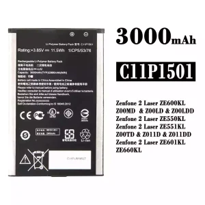 Accu C11P1501 voor Asus Zenfone 2 Laser ZE600KL /ZE601KL/ZE550KL / ZE551KL