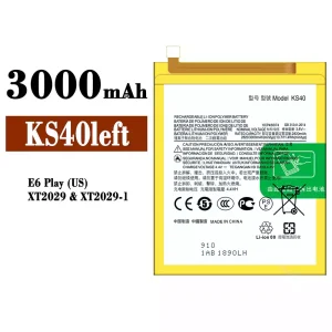 Accu KS40left voor Motorola E6 Play