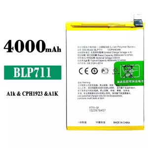 Accu BLP711 voor OPPO A1K