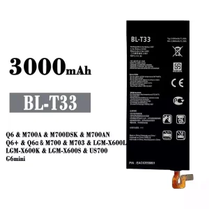 Accu BL-T33 voor LG Q6 /Q6+ /Q6a /G6mini
