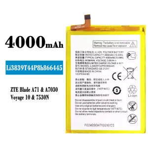 Accu Li3839T44P8h866445 voor ZTE Blade A71