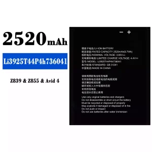 Accu Li3925T44P4h736041 voor ZTE Z839/Z855/Avid 4
