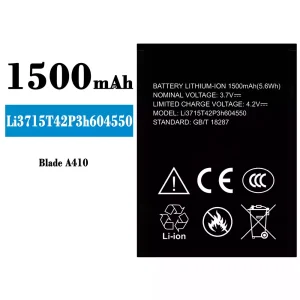 Accu Li3816T43P4h604550 voor ZTE Blade A410