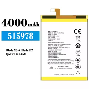 Accu 515978 voor ZTE Blade X3/Blade D2
