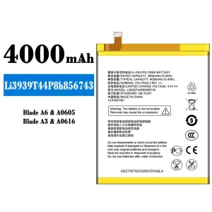 Accu Li3939T44P8h856743 voor ZTE Blade A6/A3