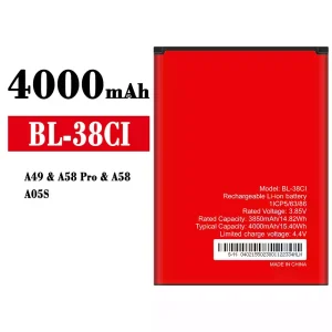 Accu BL-38CI voor itel A49/A58 Pro/A58/A05S