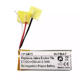 Accu voor Bluetooth-hoofdtelefoon Jabra HSC100W,Evolve 75e,AHB621333H