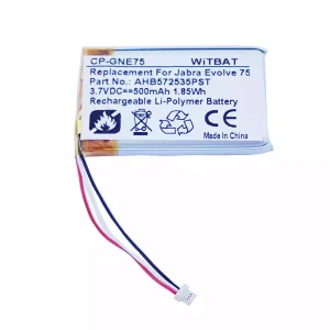 Accu voor Bluetooth-hoofdtelefoon Jabra Evolve 75,Evolve 75 UC,Evolve 75 SE,AHB572535PST