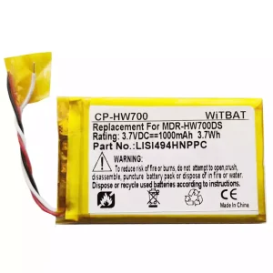 Accu voor Bluetooth-hoofdtelefoon Sony LIS1494HNPPC,US503759