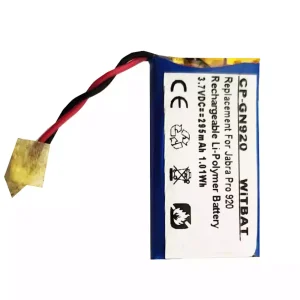 Accu voor Bluetooth-hoofdtelefoon Jabra Pro 900,Pro 920,Pro 923,Pro 930,Pro 935,AHB512229PS