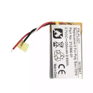 Accu voor Bluetooth-hoofdtelefoon Plantronics 216261-01,212366-01