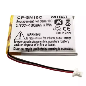Accu voor Bluetooth-hoofdtelefoon Sena 10C 10C Pro Motorcycle Bluetooth Headset Camera
