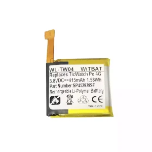 Accu voor TicWatch S2 TicWatch E2 WG12016,SP452929SF