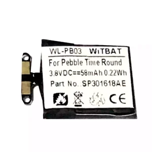 Accu voor Pebble Time Round,SP301618AE