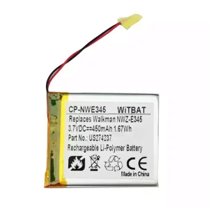 Accu voor Sony Walkman NWZ-E345,NWZ-E344,NWZ-E383,NWZ-E384,NWZ-E385,NWZ-E444,NWZ-E445