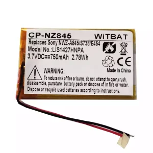 Accu voor SONY LIS1374HNPA,NWZ-A845 NW-S639
