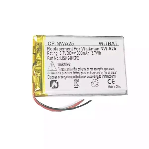 Accu voor SONY NW-A25,NW-A26,NW-A27,LIS1494HEPC