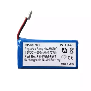Accu voor SONY Walkman NW-MS70D,NW-MS90D,NH-6WM-NW1